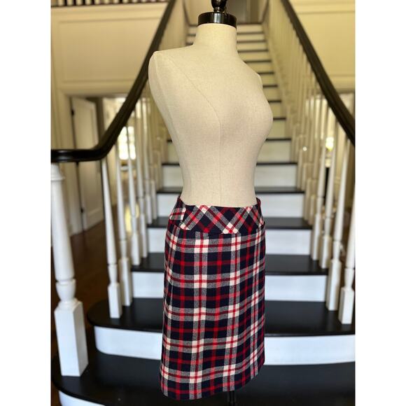 Talbots Plaid Pencil Skirt Fall Winter Preppy Career Church Academia Christmas - Picture 5 of 9